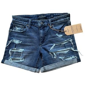 Lucky Brand | The Roll Up Distressed Denim Shorts